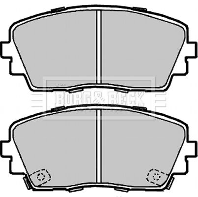 BORG & BECK Комплект тормозных колодок, дисковый тормоз BBP2332